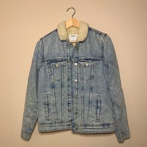 Old Navy Jean Jacket with Fuzzy Collar